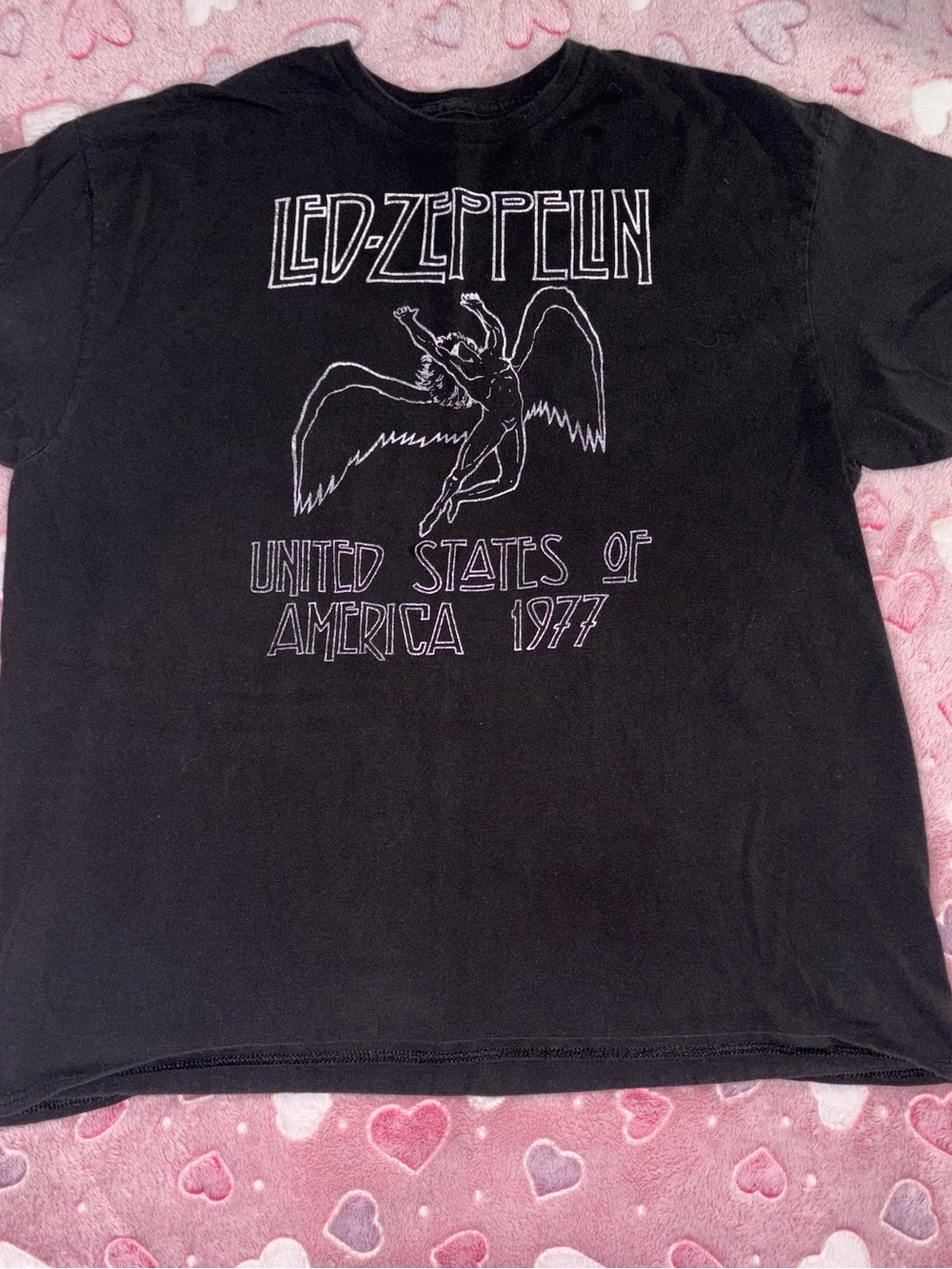 Led Zeppelin 1977 Black Graphic Tee
